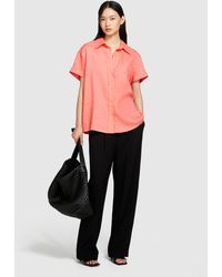Sisley - Short Sleeve 100% Linen Shirt - Lyst
