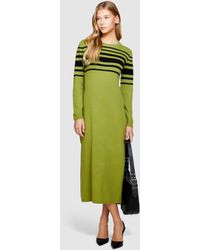Sisley - Knit Dress With Stripes - Lyst