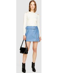 Sisley - Mini Skirt With Maxi Belt - Lyst