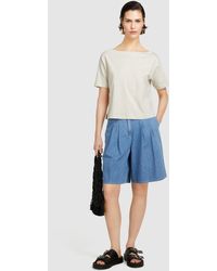 Sisley - T-shirt With Boat Neck - Lyst