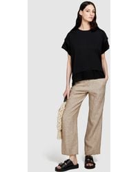 Sisley - T-shirt With Frill - Lyst