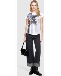 Sisley - Slim Fit Shirt With Print - Lyst