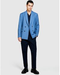 Sisley - Slim Comfort Fit Double-breasted Blazer - Lyst