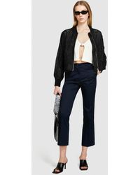 Sisley - Cropped Flared Trousers - Lyst