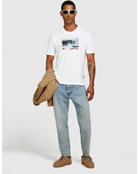 Sisley - T-shirt Regular Fit Con Stampa - Lyst