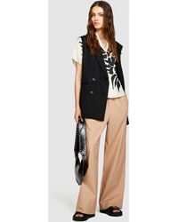 Sisley - Flared Trousers With Drawstring - Lyst
