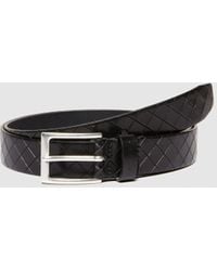 Sisley - Leather Belt With Braiding - Lyst