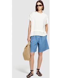 Sisley - T-shirt With Frill - Lyst