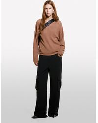 Sisley - Oversized Fit Sweater With Boat Neck - Lyst