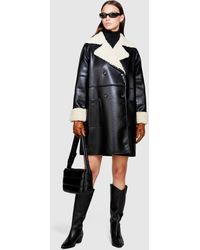 Sisley - Oversized Jacket With Contrast - Lyst