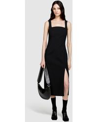 Sisley - Fitted Dress With Slit - Lyst
