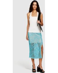 Sisley - Midi Skirt In Crochet - Lyst