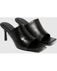 Sisley - High 100% Leather Sandals - Lyst