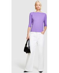 Sisley - T-shirt With Rounded Bottom - Lyst