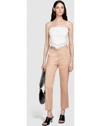 Sisley - Cropped Flared Trousers - Lyst