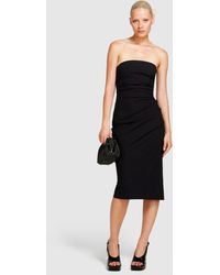 Sisley - Slim Fit Dress With Rouching - Lyst