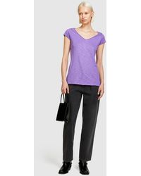 Sisley - V-neck T-shirt - Lyst