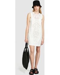 Sisley - Sleeveless Dress With Crochet - Lyst