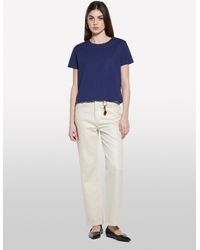 Sisley - Blaues T-shirt Aus 100% Bio-baumwolle - Lyst