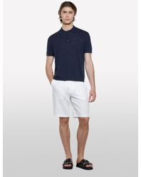 Sisley - Bermuda Bianco 100% Lino - Lyst