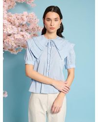 Sister Jane - Flutter Pleat Blouse - Lyst
