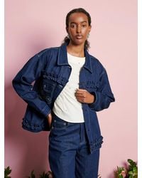Sister Jane - Dream Rosie Denim Embroidery Jacket - Lyst