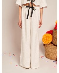 Sister Jane - Blanca Broderie Anglaise Trousers - Lyst