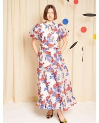Sister Jane - Dream Azur Bloom Jacquard Maxi Dress - Lyst