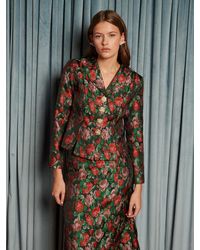 Sister Jane - Fantasy Jacquard Cropped Blazer - Lyst
