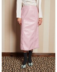 Sister Jane - Dream Rose-spun Pu Midi Skirt - Lyst