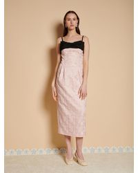 Sister Jane - Anders Jacquard Bow Midi Dress - Lyst