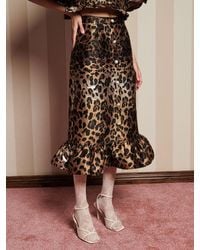Sister Jane - Suite Leopard Jacquard Skirt - Lyst