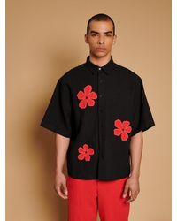 Sister Jane - Camelia Applique Boxy Shirt - Lyst