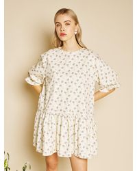 Sister Jane - Pêche Ditsy Denim Mini Dress - Lyst