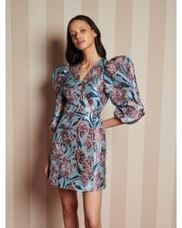 Sister Jane - Deco Bloom Jacquard Mini Wrap Dress - Lyst