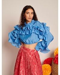 Sister Jane - Musica Ruffled Cropped Top - Lyst