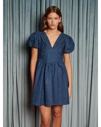 Sister Jane - Daze Embellished Denim Mini Dress - Lyst