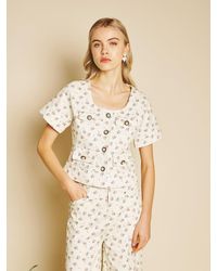 Sister Jane - Pêche Ditsy Denim Top - Lyst