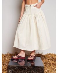 Sister Jane - Ghospell Quincey Drill Midi Skirt - Lyst