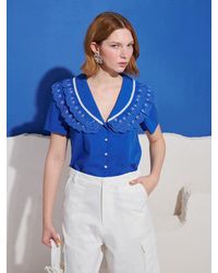 Sister Jane - Aegean Trim Blouse - Lyst