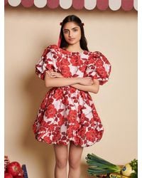 Sister Jane Wild Berry Floral jacquard Dress in Red Lyst