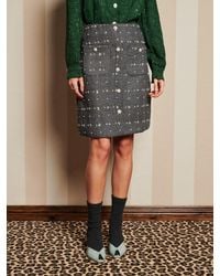 Sister Jane - Dream Parlour Tweed Midi Skirt - Lyst