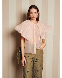 Sister Jane - Dream Harmony Organza Cape Blouse - Lyst