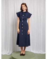 Sister Jane - Bibi Bib Collar Midi Dress - Lyst