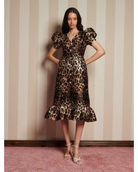Sister Jane - Suite Leopard Jacquard Midi Dress - Lyst