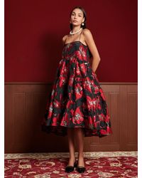 Sister Jane Dream Grape Floral-Brocade Cami Dress | TheHut.com