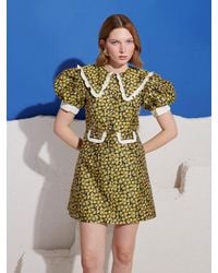Sister Jane - Olive Jacquard Mini Dress - Lyst