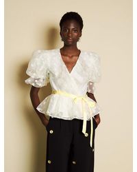 Sister Jane - Dream Margaux Spot Organza Wrap Top - Lyst