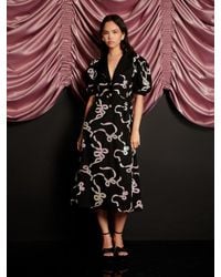 Sister Jane - Ripple Bow Embellished Midi Dress - Lyst