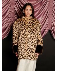 Sister Jane - Malone Faux Fur Leopard Coat - Lyst